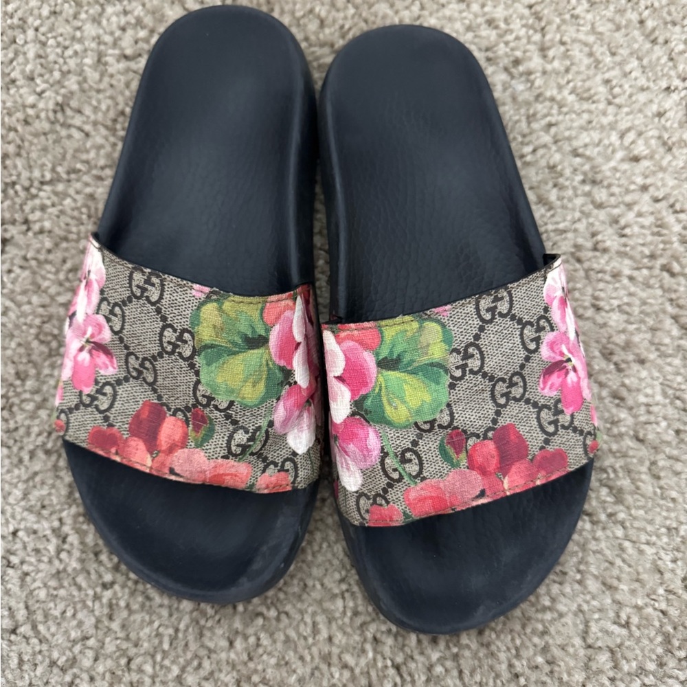 Gucci Floral Slide Sandals